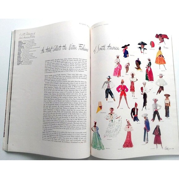 Harpers Bazaar Fashion Magazine November 1940 WW2 Vertes Cover - Picture 10 of 13